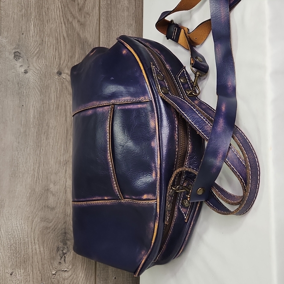 Patricia Nash Purple Leather Dome Shoulder Bag - Picture 7 of 11